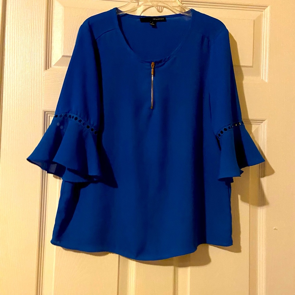 Royal Blue Blouse, Size S, Brand: Harve Benard